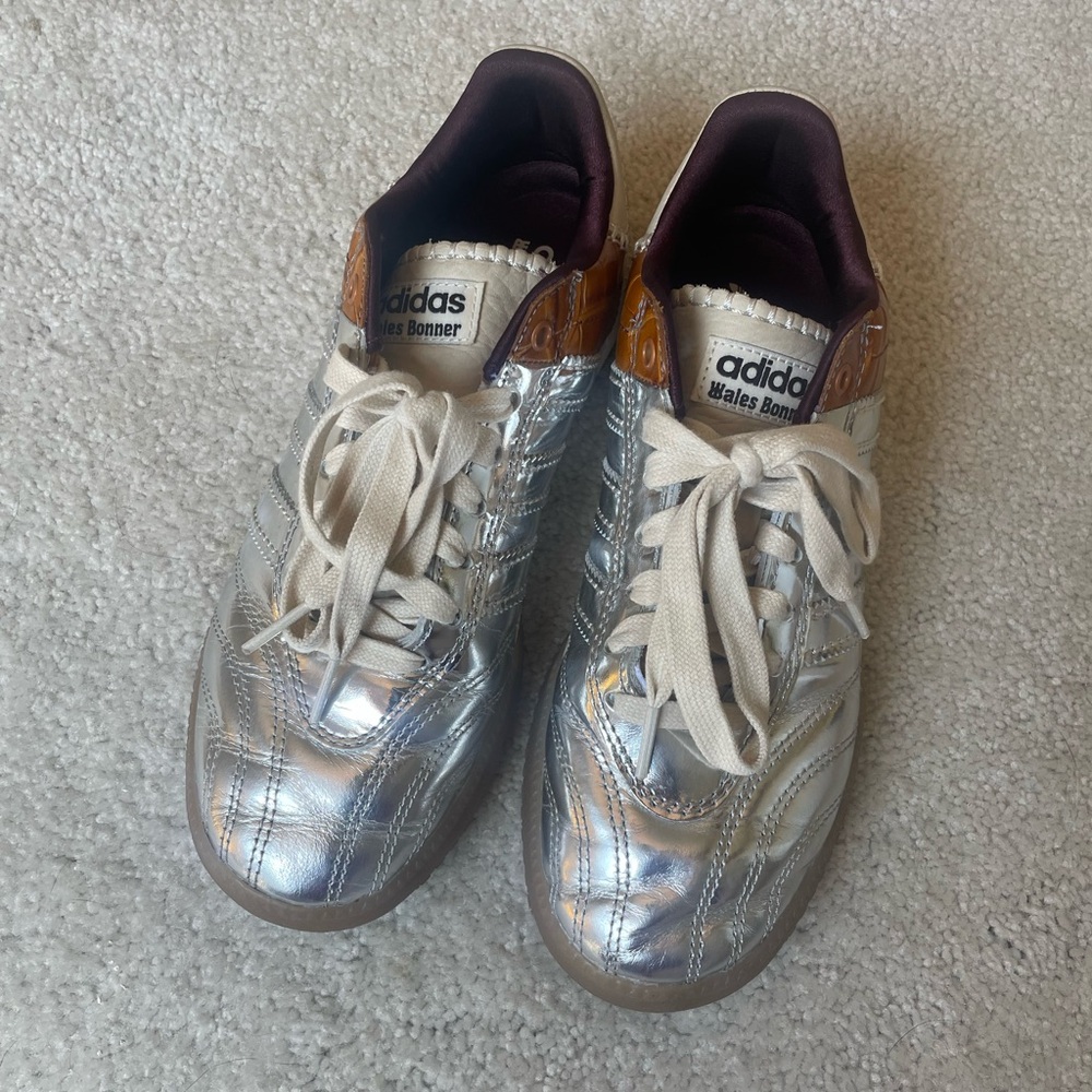 Adidas by Wales Bonner Metallic Samba Sneakers - Picture 3 of 13